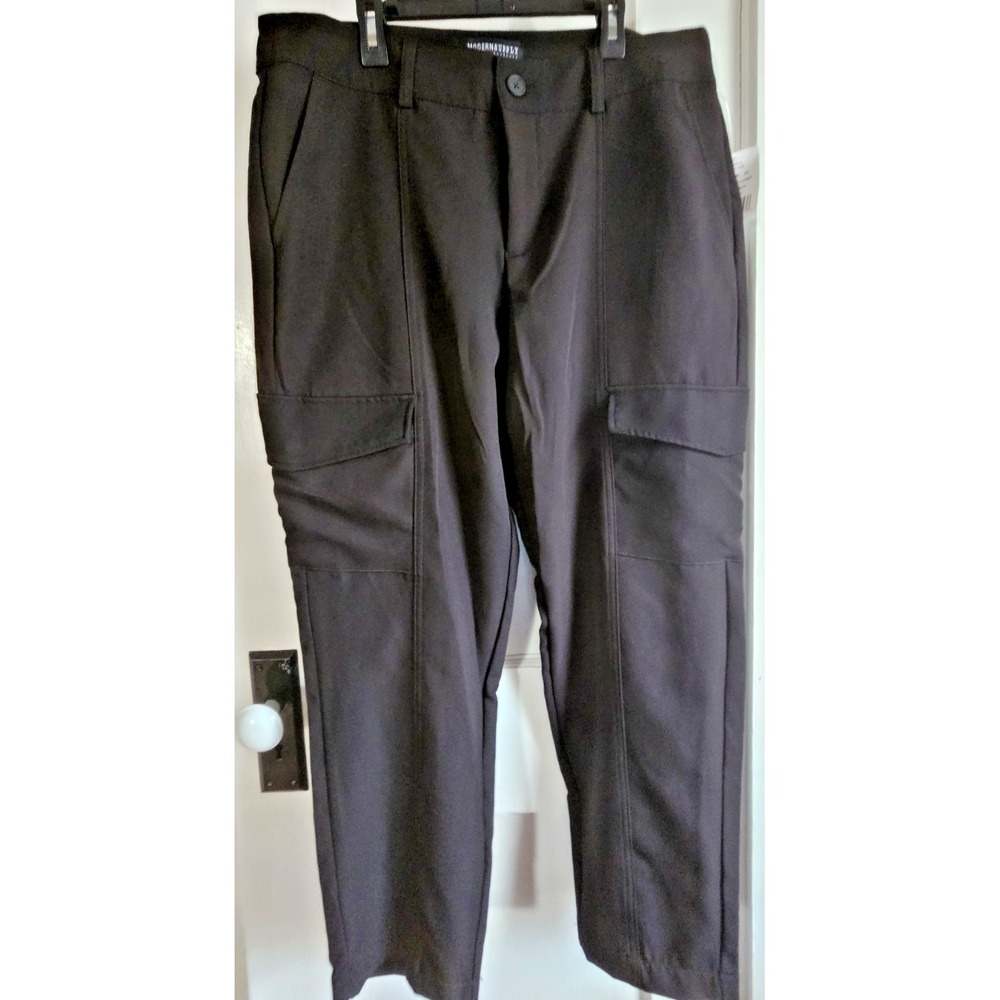 NWT MODERNSUPPLY by sanctuary black Sz 31 woman Cargo pants‎ cropped stretchy
